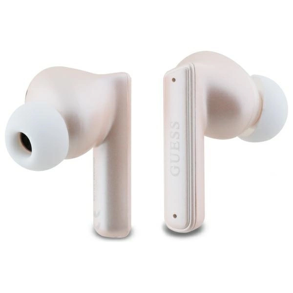Guess Bluetooth Headphones GUTWST88MCTGP TWS + Docking Station Pink Capsule Printed Logoeng