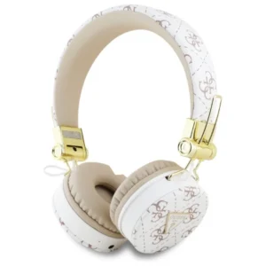 Guess Bluetooth ENC GUBH70E4PTMH on-ear headphones white 4G Triangle Round Shapeeng