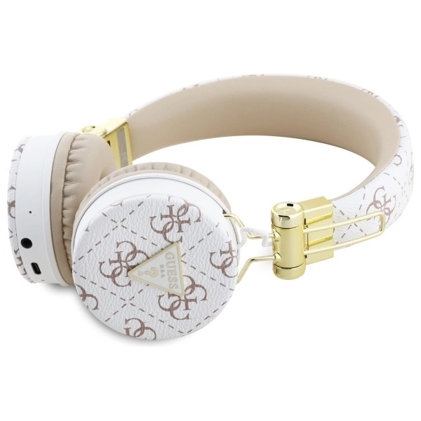 Guess Bluetooth ENC GUBH70E4PTMH on-ear headphones white 4G Triangle Round Shapeeng