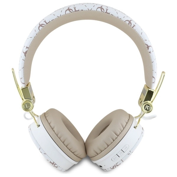 Guess Bluetooth ENC GUBH70E4PTMH on-ear headphones white 4G Triangle Round Shapeeng