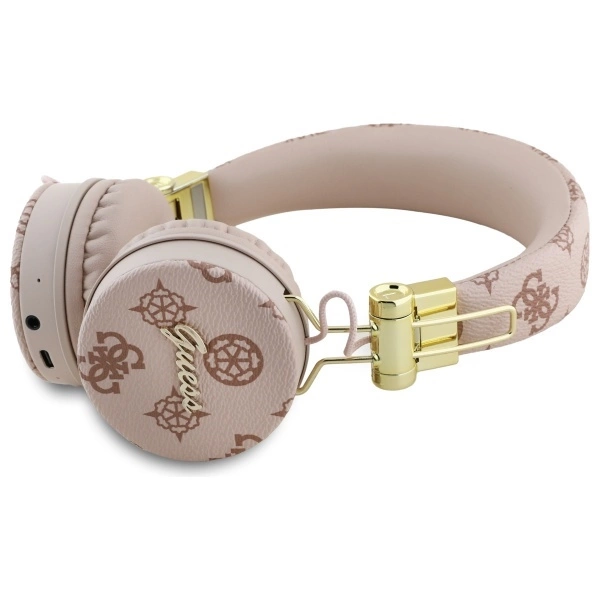 Guess Bluetooth ENC GUBH70EPOSMW Brown/Brown Peony Script Round Shape Headphoneseng