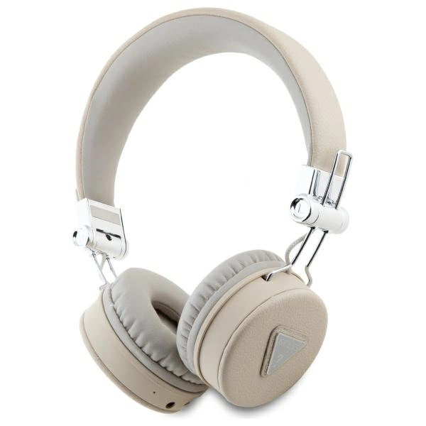 Guess Bluetooth on-ear headphones ENC GUBH70PGTSPSE beige/beige Grained Classic Round Shapeeng