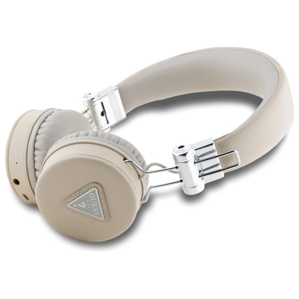 Guess Bluetooth on-ear headphones ENC GUBH70PGTSPSE beige/beige Grained Classic Round Shapeeng