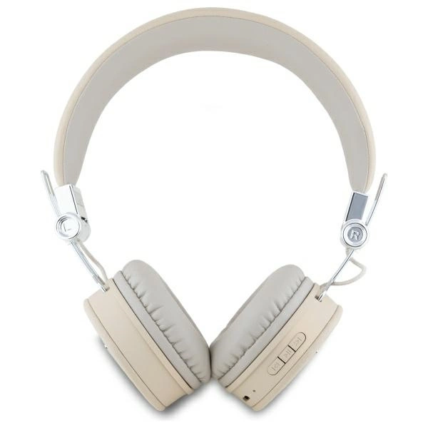 Guess Bluetooth on-ear headphones ENC GUBH70PGTSPSE beige/beige Grained Classic Round Shapeeng