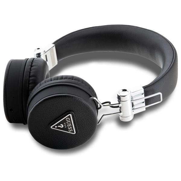 Guess Bluetooth ENC GUBH70PGTSPSK on-ear headphones black/black Grained Classic Round Shapeeng