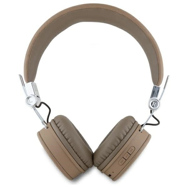 Guess Bluetooth ENC GUBH70PGTSPSW Brown Grained Classic Round Shape Headphoneseng