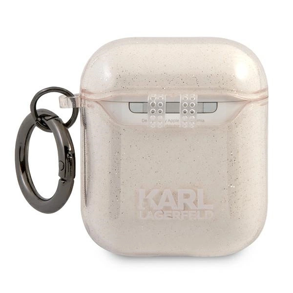 Karl Lagerfeld Glitter Choupette Case for AirPods 1 / 2 - Goldeng