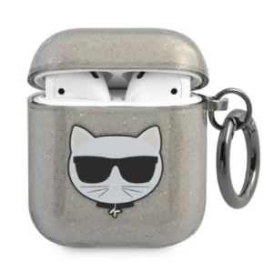 Karl Lagerfeld KLA2UCHGK AirPods 1/2 cover black/black Glitter Choupetteeng