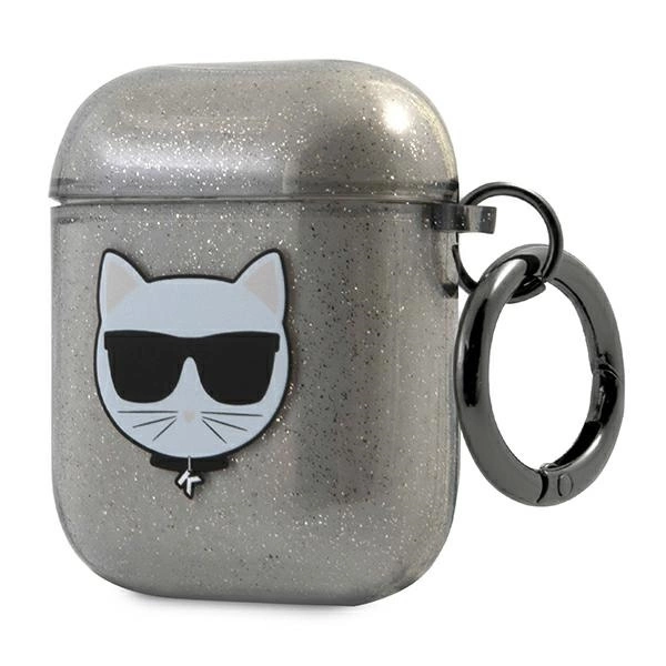 Karl Lagerfeld KLA2UCHGK AirPods 1/2 cover black/black Glitter Choupetteeng