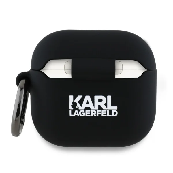 Karl Lagerfeld KLA4RUNCHK AirPods 4 cover black/black Silicone Choupette Head 3Deng