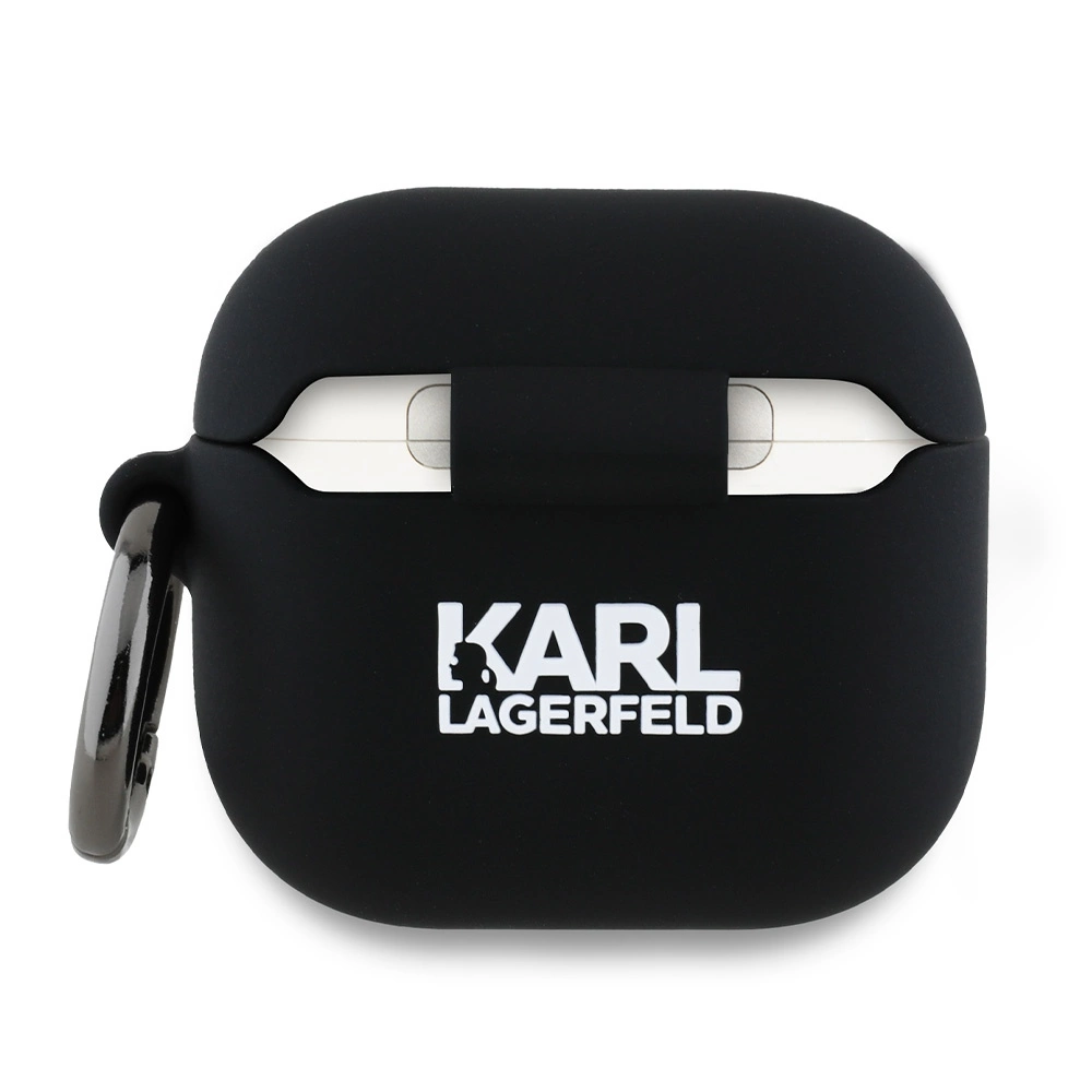 Karl Lagerfeld KLA4RUNCHK AirPods 4 cover black/black Silicone Choupette Head 3Deng