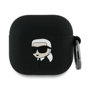 Karl Lagerfeld KLA4RUNIKK AirPods 4 cover black/black Silicone Karl Head 3Deng