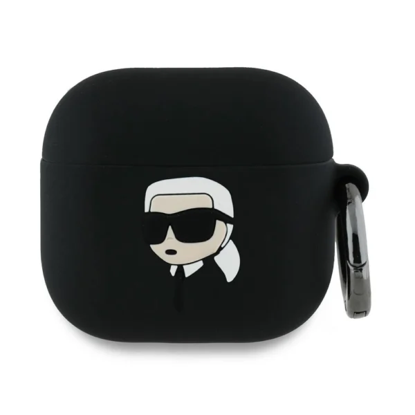 Karl Lagerfeld KLA4RUNIKK AirPods 4 cover black/black Silicone Karl Head 3Deng