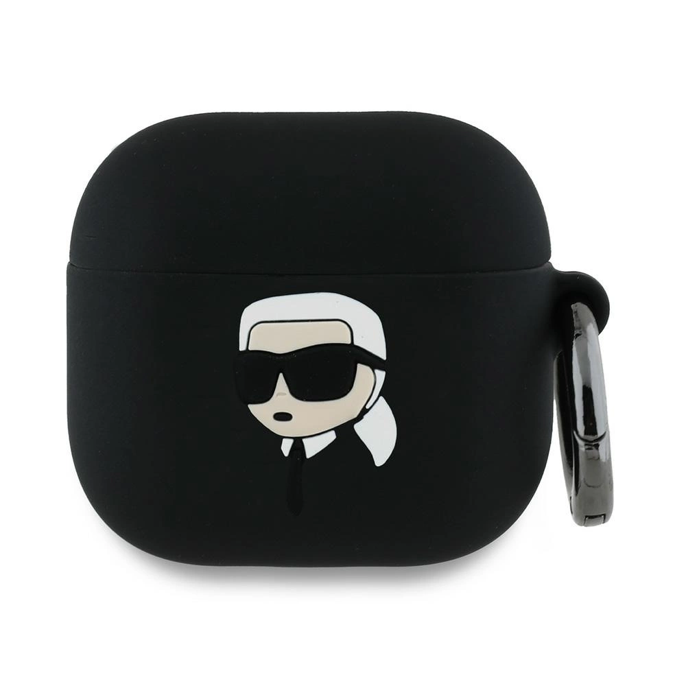 Karl Lagerfeld KLA4RUNIKK AirPods 4 cover black/black Silicone Karl Head 3Deng