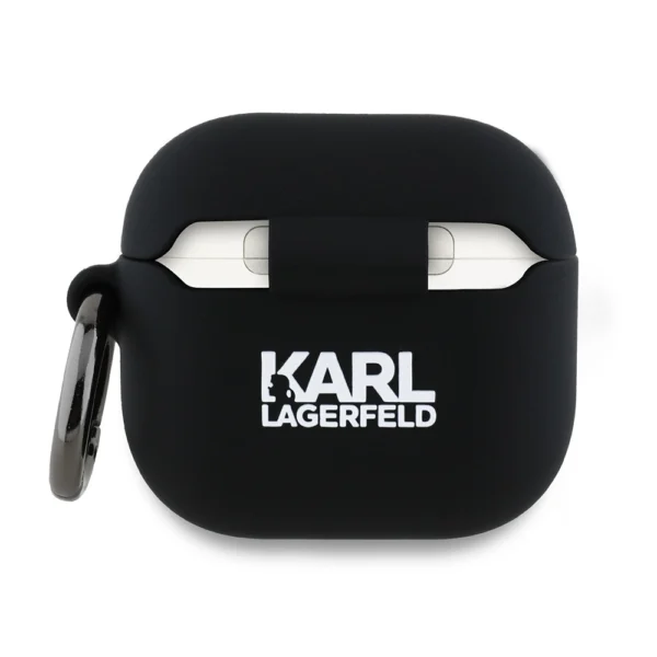 Karl Lagerfeld KLA4RUNIKK AirPods 4 cover black/black Silicone Karl Head 3Deng