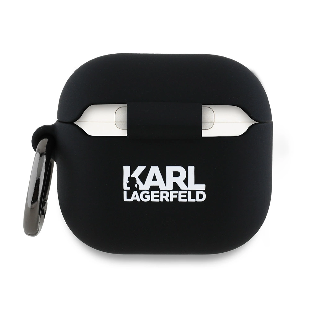 Karl Lagerfeld KLA4RUNIKK AirPods 4 cover black/black Silicone Karl Head 3Deng