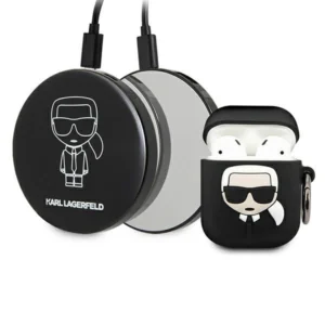 Karl Lagerfeld Ikonik Case for AirPods + Powerbank - Blackeng