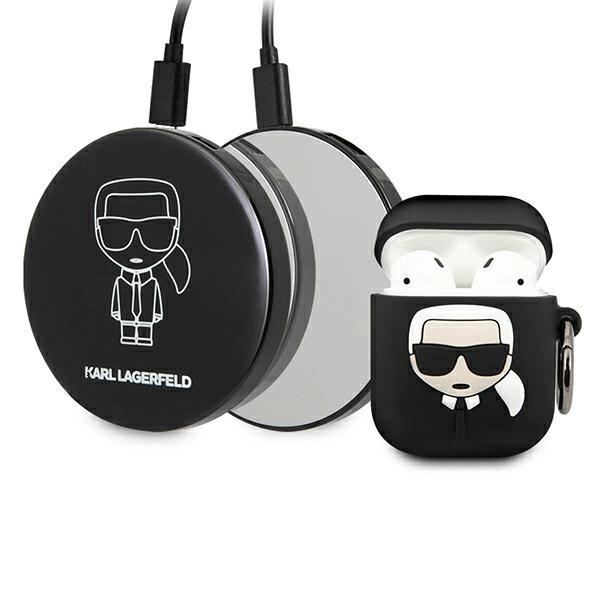 Karl Lagerfeld Ikonik Case for AirPods + Powerbank - Blackeng