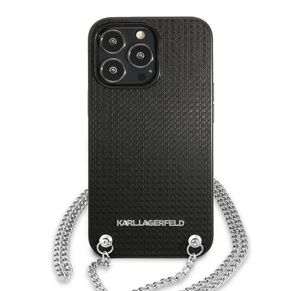 Karl Lagerfeld Monogram Plaque Case for iPhone 13 Pro / 13 6.1" - Blackxeng