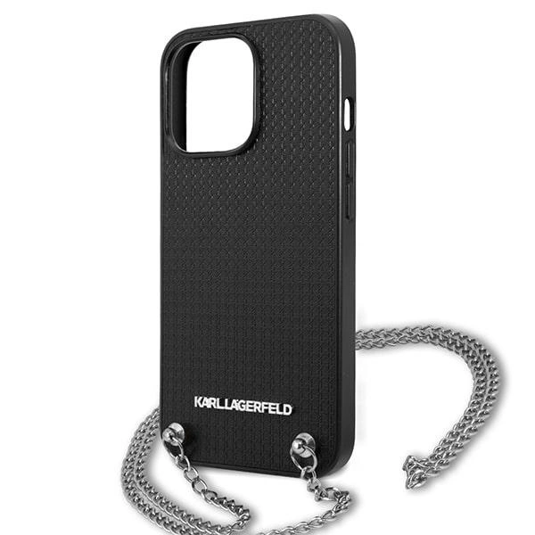 Karl Lagerfeld Monogram Plaque Case for iPhone 13 Pro / 13 6.1" - Blackxeng
