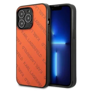 Karl Lagerfeld Perforated Allover Case for iPhone 13 Pro / 13 6.1" - Orangeeng