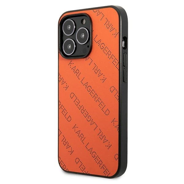 Karl Lagerfeld Perforated Allover Case for iPhone 13 Pro / 13 6.1" - Orangeeng