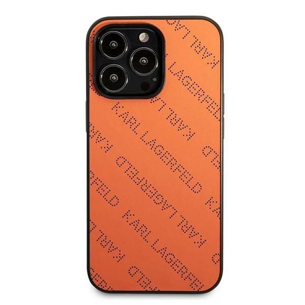 Karl Lagerfeld Perforated Allover Case for iPhone 13 Pro / 13 6.1" - Orangeeng
