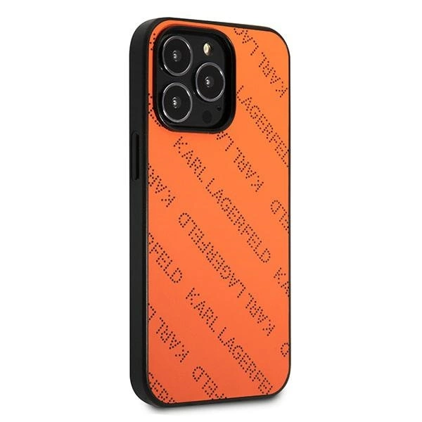 Karl Lagerfeld Perforated Allover Case for iPhone 13 Pro / 13 6.1" - Orangeeng