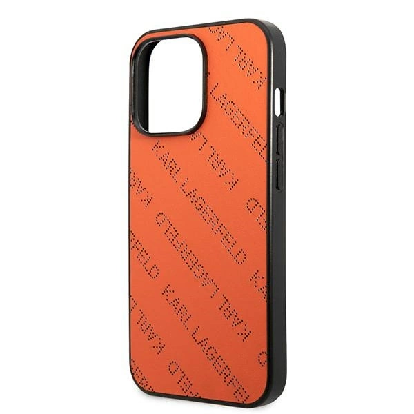 Karl Lagerfeld Perforated Allover Case for iPhone 13 Pro / 13 6.1" - Orangeeng