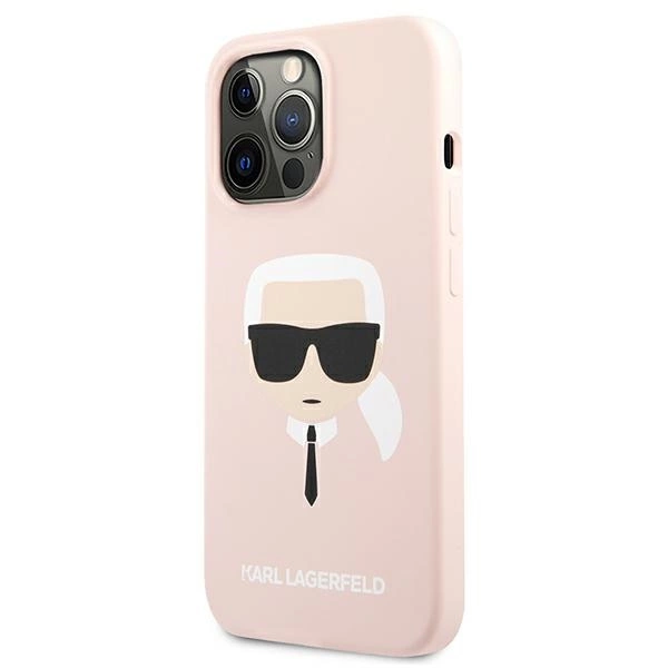 Karl Lagerfeld Silicone Karl`s Head Case for iPhone 13 Pro / 13 6.1" - Light Pinkeng