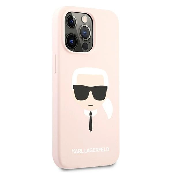 Karl Lagerfeld Silicone Karl`s Head Case for iPhone 13 Pro / 13 6.1" - Light Pinkeng