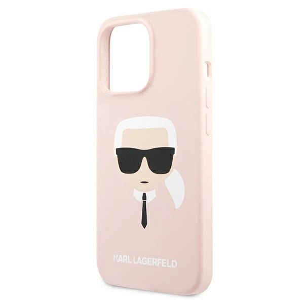 Karl Lagerfeld Silicone Karl`s Head Case for iPhone 13 Pro / 13 6.1" - Light Pinkeng