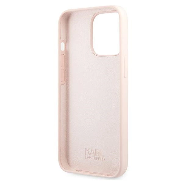 Karl Lagerfeld Silicone Karl`s Head Case for iPhone 13 Pro / 13 6.1" - Light Pinkeng