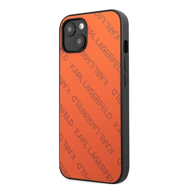 Karl Lagerfeld Perforated Allover Case for iPhone 13 / 14 / 15 6.1" - Orangeeng