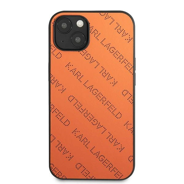 Karl Lagerfeld Perforated Allover Case for iPhone 13 / 14 / 15 6.1" - Orangeeng