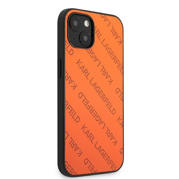 Karl Lagerfeld Perforated Allover Case for iPhone 13 / 14 / 15 6.1" - Orangeeng