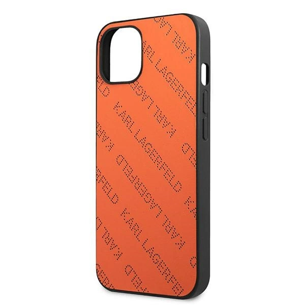 Karl Lagerfeld Perforated Allover Case for iPhone 13 / 14 / 15 6.1" - Orangeeng
