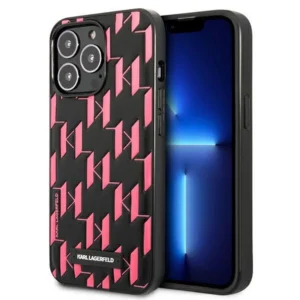 Karl Lagerfeld Monogram Plaque iPhone 13 Pro Max 6.7" Case - Pinkeng