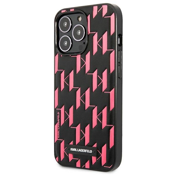 Karl Lagerfeld Monogram Plaque iPhone 13 Pro Max 6.7" Case - Pinkeng