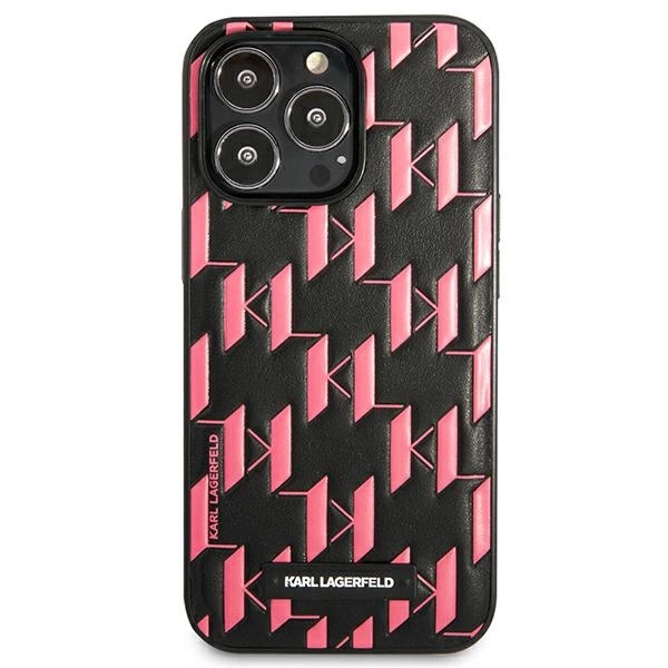 Karl Lagerfeld Monogram Plaque iPhone 13 Pro Max 6.7" Case - Pinkeng