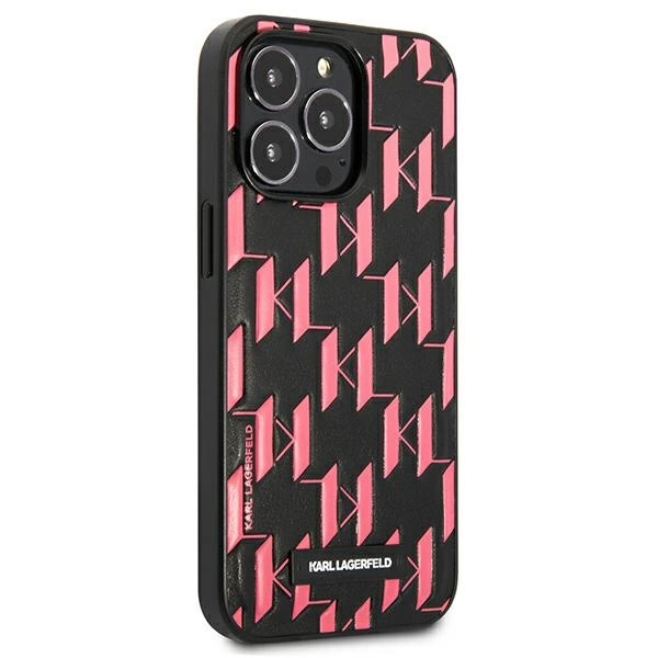 Karl Lagerfeld Monogram Plaque iPhone 13 Pro Max 6.7" Case - Pinkeng