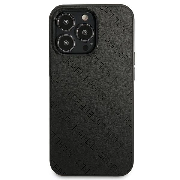 Karl Lagerfeld Perforated Allover iPhone 13 Pro Max 6.7" Case - Blackeng