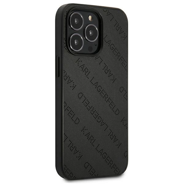 Karl Lagerfeld Perforated Allover iPhone 13 Pro Max 6.7" Case - Blackeng
