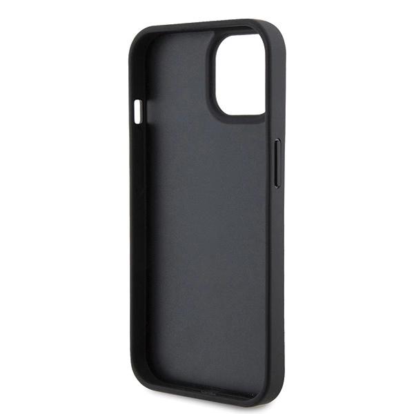 Karl Lagerfeld KLHCP15SPKLPKLK iPhone 15 / 14 / 13 6.1" black/black hardcase Leather Monogram Hot Stamp Metal Logoeng
