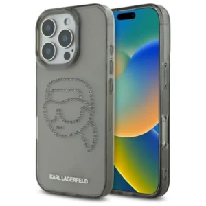 Karl Lagerfeld KLHCP16XHKHDCELK iPhone 16 Pro Max 6.9" black/black hardcase IML Rhinestones Karl Headeng