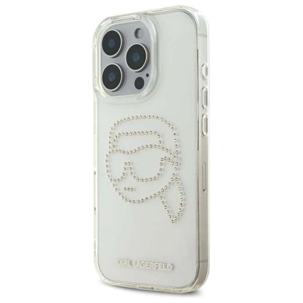 Karl Lagerfeld KLHCP16XHKHDCELT iPhone 16 Pro Max 6.9" transparent hardcase IML Rhinestones Karl Headeng