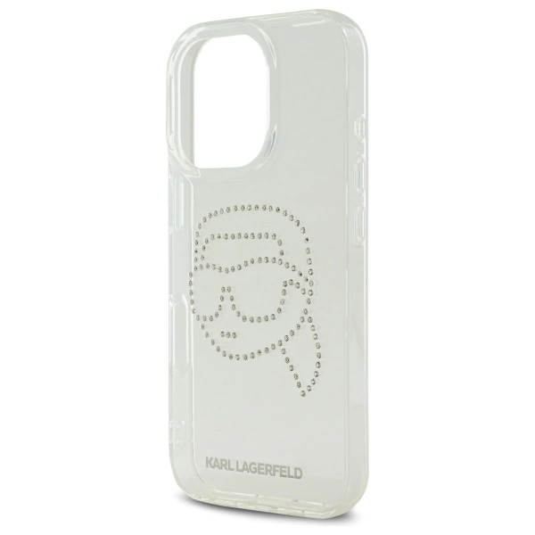 Karl Lagerfeld KLHCP16XHKHDCELT iPhone 16 Pro Max 6.9" transparent hardcase IML Rhinestones Karl Headeng
