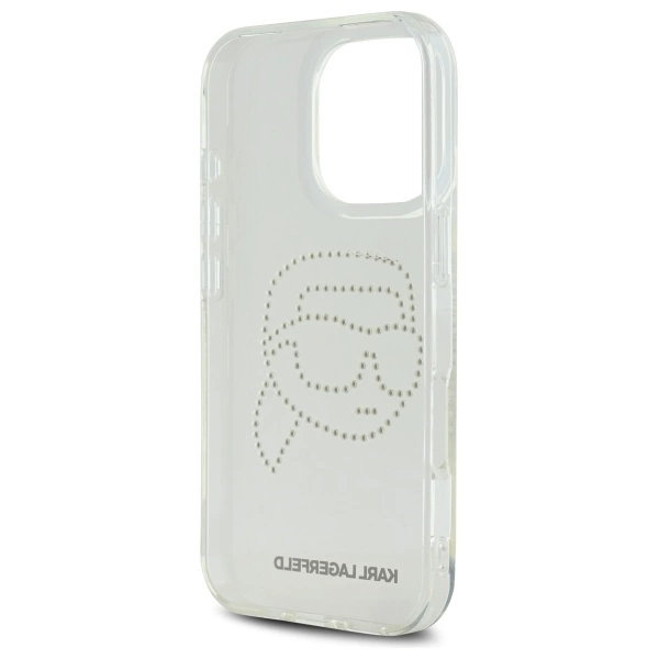 Karl Lagerfeld KLHCP16XHKHDCELT iPhone 16 Pro Max 6.9" transparent hardcase IML Rhinestones Karl Headeng