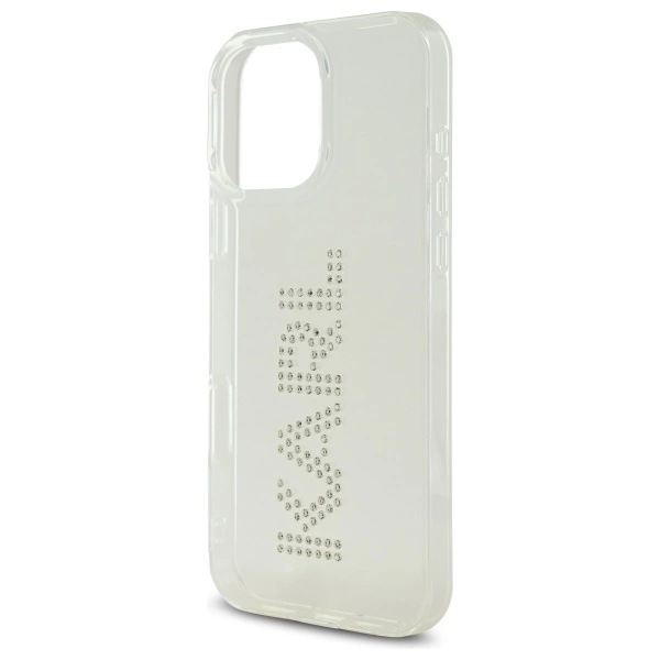 Karl Lagerfeld KLHCP16XHKLSTDCT iPhone 16 Pro Max 6.9" Clear Hard Case IML Rhinestones Logoeng