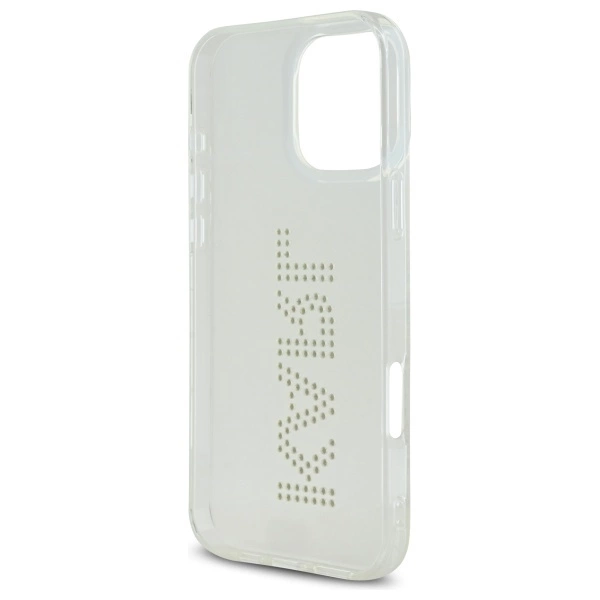 Karl Lagerfeld KLHCP16XHKLSTDCT iPhone 16 Pro Max 6.9" Clear Hard Case IML Rhinestones Logoeng